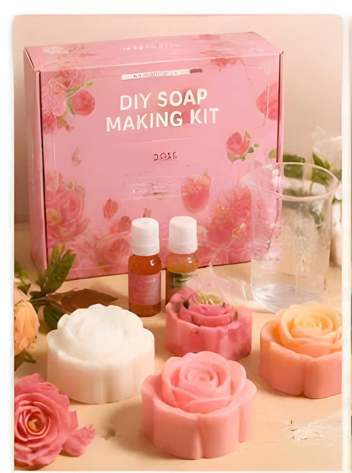 Kit Làm Xà Phòng Hoa Hồng Handmade DIY