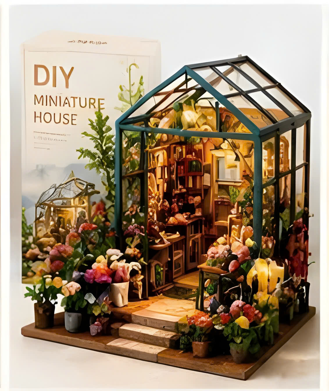 Kit Nhà Kính Hoa Mini DIY Handmade