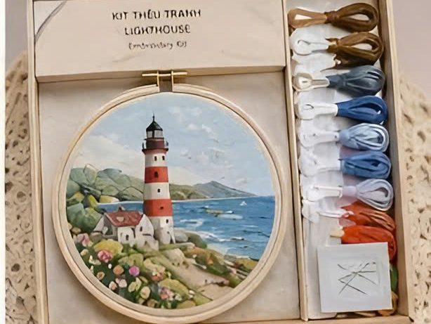 Bộ Kit DIY Tranh Thêu Ngọn Hải Đăng