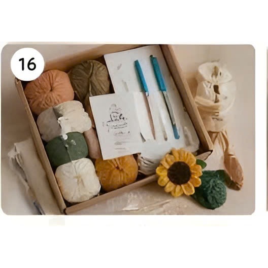 Bộ kit móc len hoa hướng dương DIY handmade