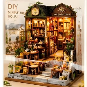 Kit Nhà Mini DIY Nhà Sách Owl Vintage