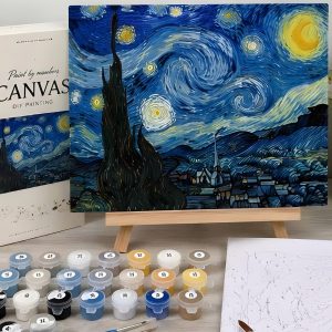 kit vẽ tranh canvas đêm đầy sao DIY